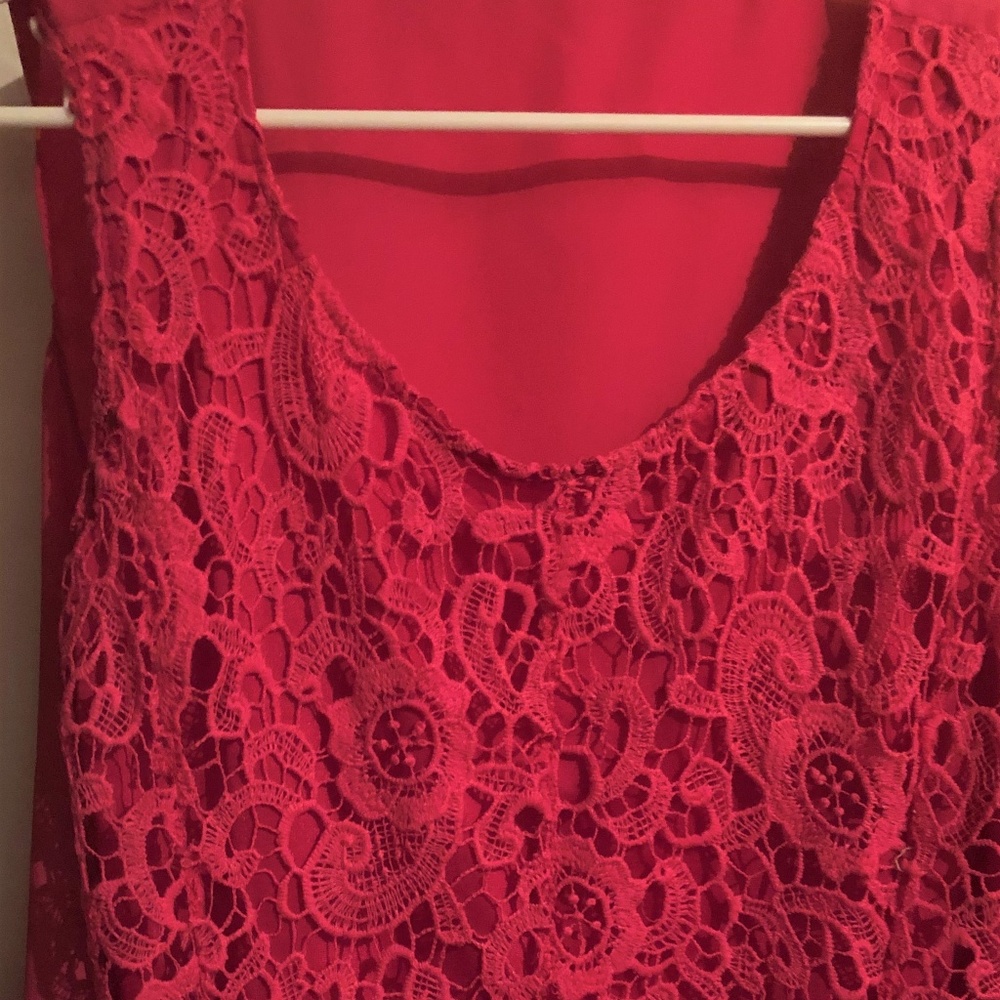 pink lace top ** with free blue matching top**